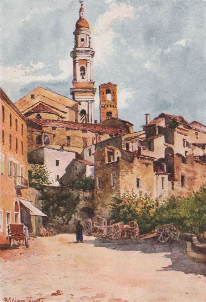 Associate Product VALLEBONA. 'Entrance to Vallebona' by William Scott. Italy 1907 old print