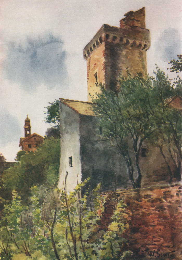 Associate Product 'Tower at Bergeggi' by William Scott. Italy 1907 old antique print picture