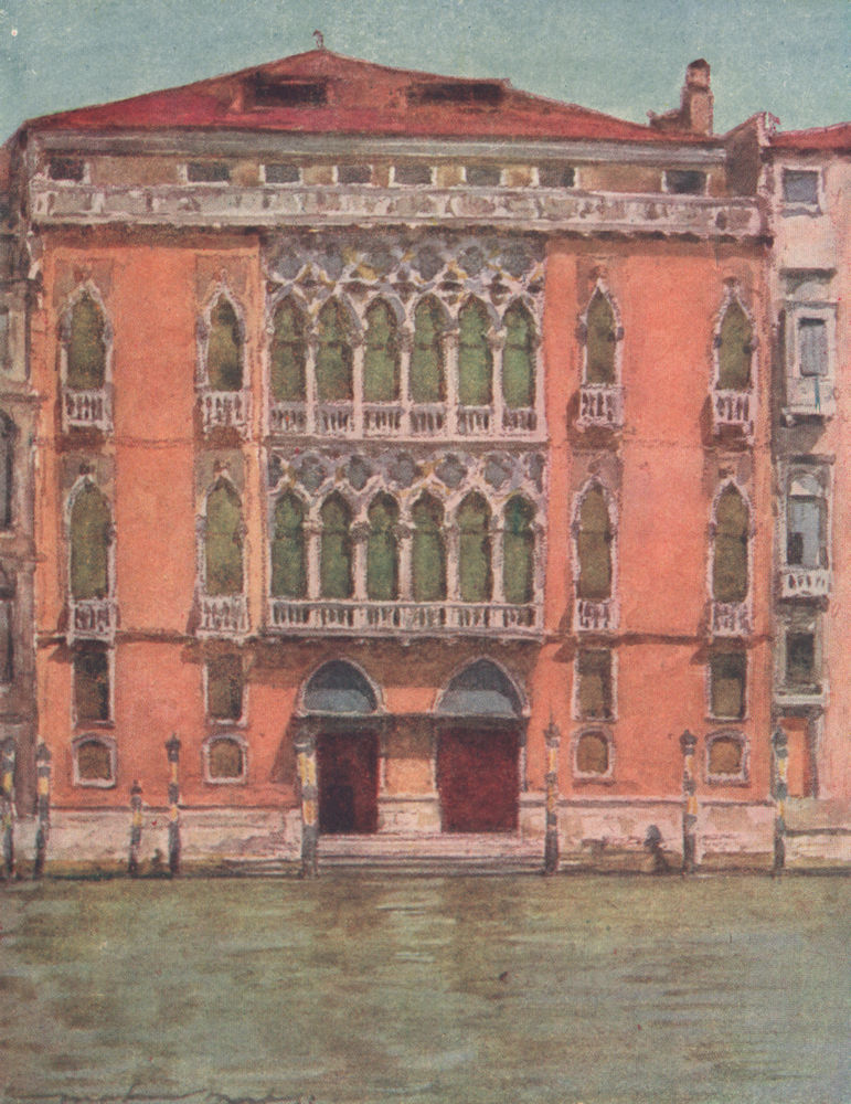 VENEZIA. 'Palazzo Pisani' by Mortimer Menpes. Venice 1916 old antique print