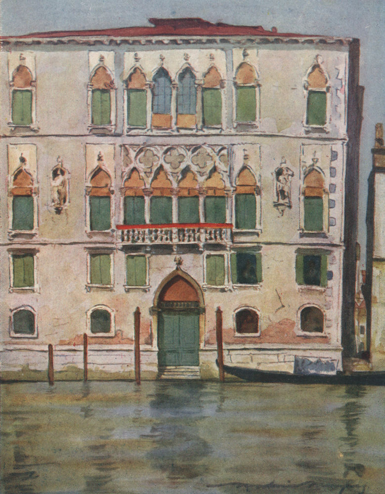 VENEZIA. 'Palazzo Contarini Degli Scrigni' by Mortimer Menpes. Venice 1916