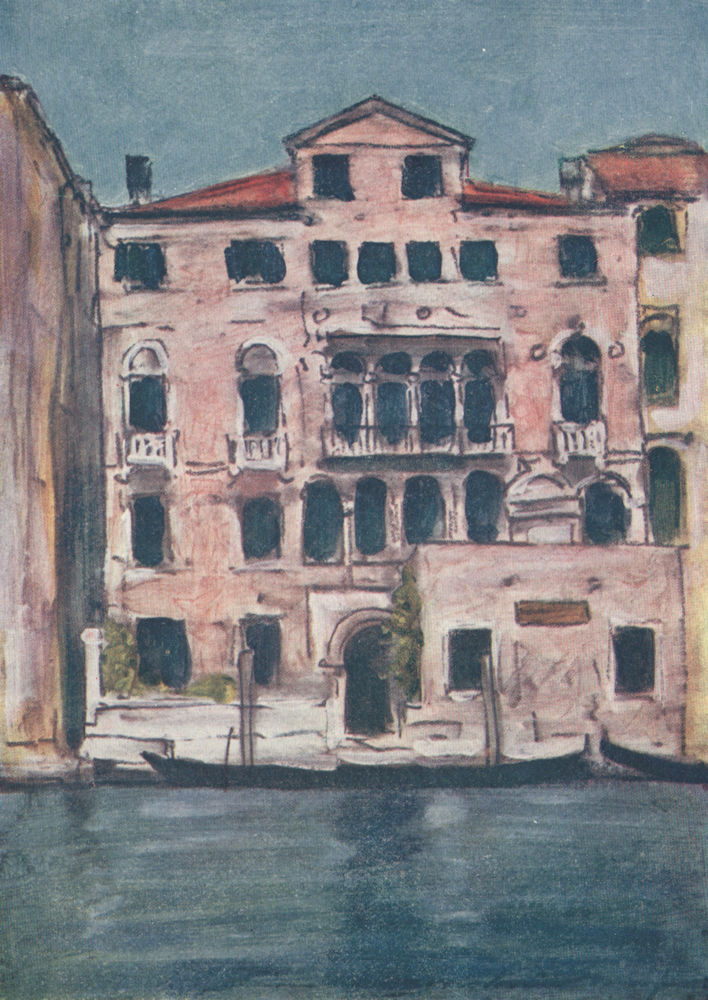 Associate Product VENEZIA. 'Palazzo Mengaldo' by Mortimer Menpes. Venice 1916 old antique print