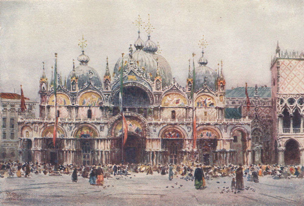 Associate Product VENEZIA. 'St. Mark's, Venice' by William Wiehe Collins. Venice 1911 old print