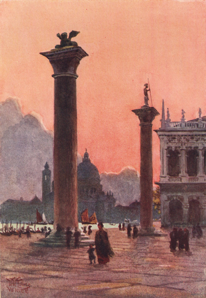 VENEZIA. 'The Lion of St. Mark's, Venice' by William Wiehe Collins. Venice 1911
