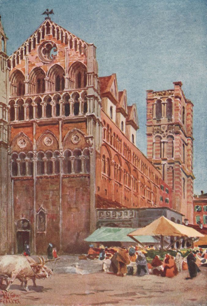 Associate Product FERRARA. 'The Cathedral, Ferrara' by William Wiehe Collins. Italy 1911 print