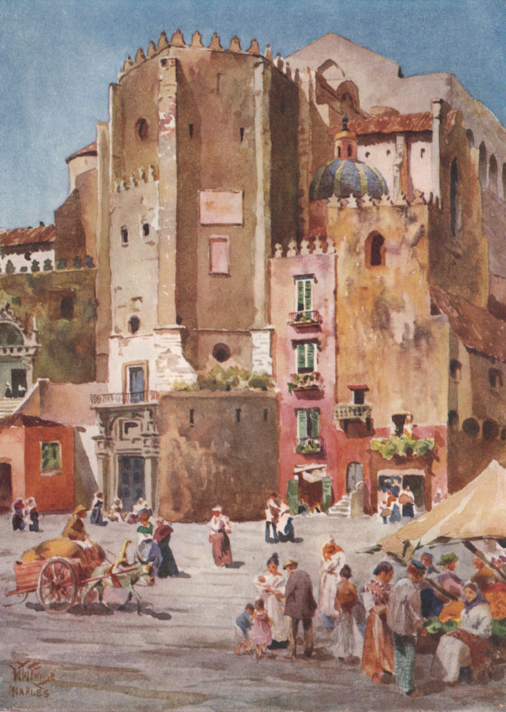 NAPOLI. 'San Domenico Maggiore, Naples' by William Wiehe Collins. Italy 1911