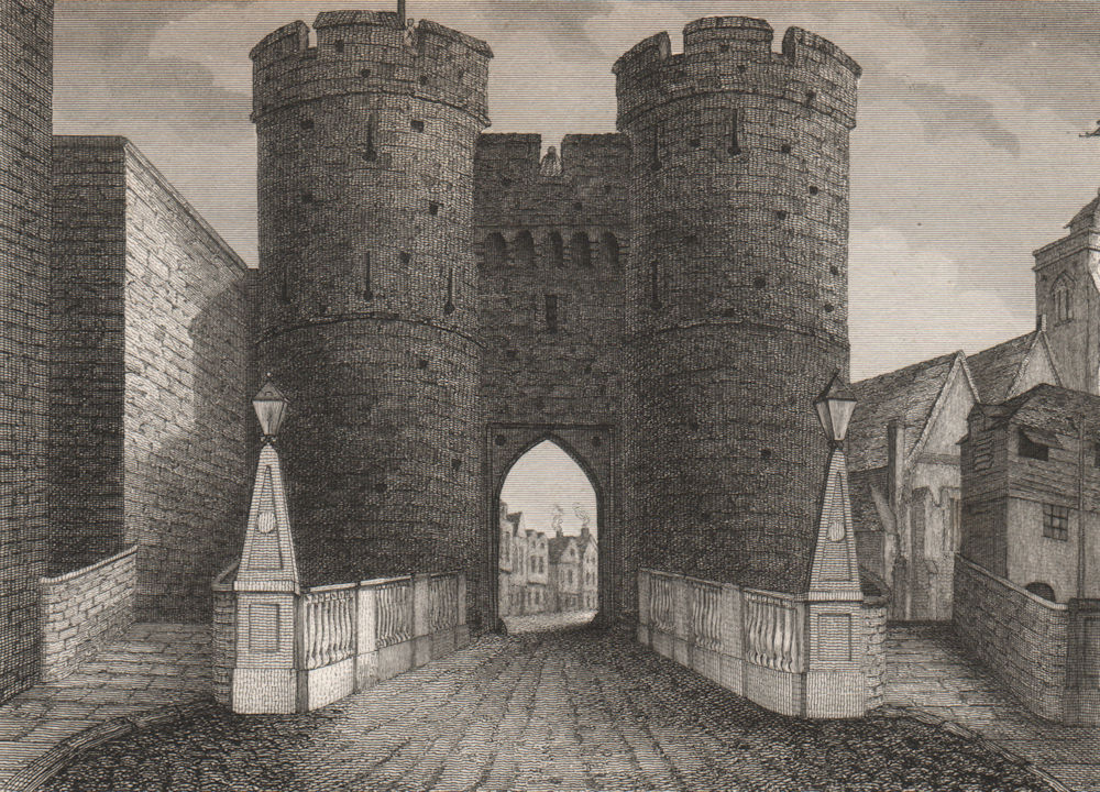 Associate Product 'Westgate without Canterbury', with intended improvement. GOSTLING 1825 print