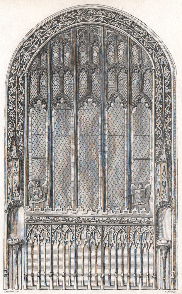 Associate Product CANTERBURY CATHEDRAL. 'The east window of the Dean's Chapel'. GOSTLING 1825