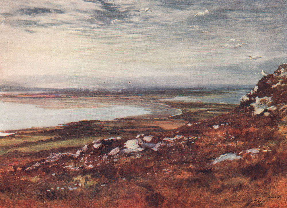 'From the Hill of Howth, Dublin' by Francis Sylvester Walker. Ireland 1905