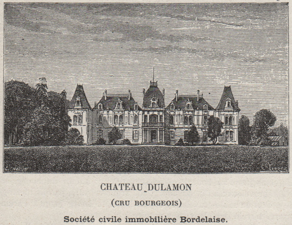 Associate Product MÉDOC. BLANQUEFORT. Chateau Dulamon (Cru Bourgeois). Bordeaux. SMALL 1908