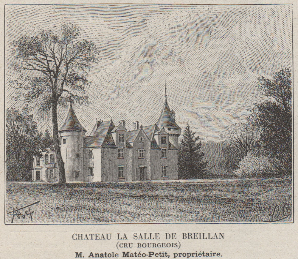 Associate Product MÉDOC. BLANQUEFORT. Chateau la Salle de Breillan (Cru Bourgeois). SMALL 1908