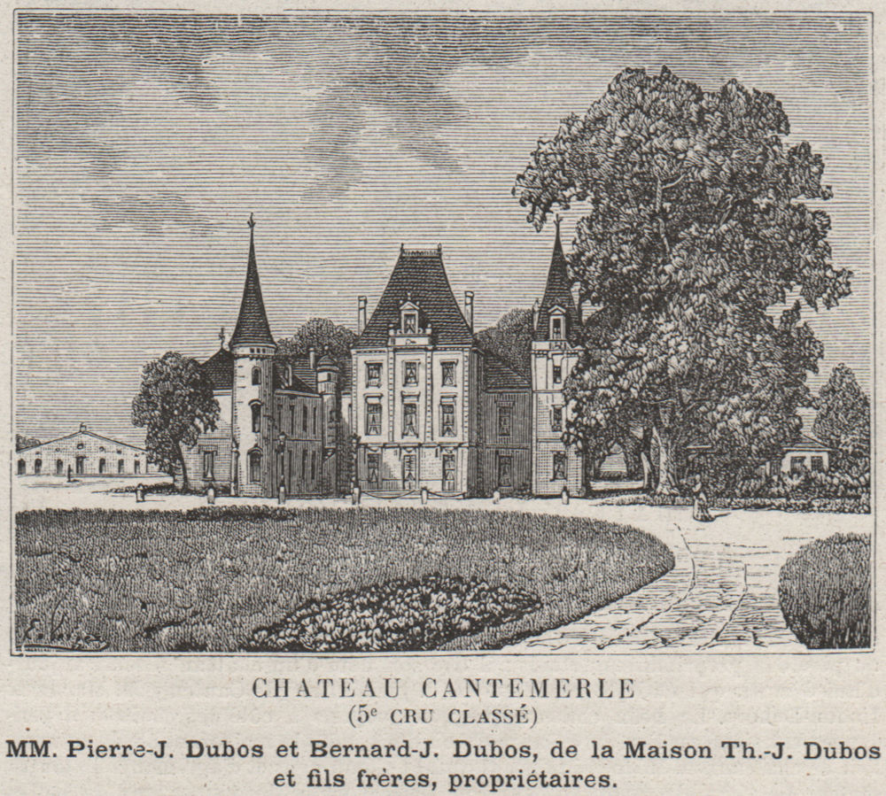 Associate Product MÉDOC. MACAU. Chateau Cantemerle (5e Cru Classé). Dubos. Bordeaux. SMALL 1908