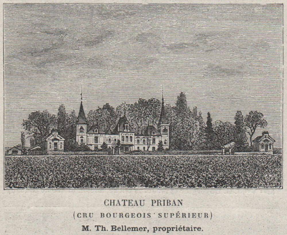 Associate Product MÉDOC. MACAU. Chateau Priban (Cru Bourgeois Supérieur). Bellemer. SMALL 1908