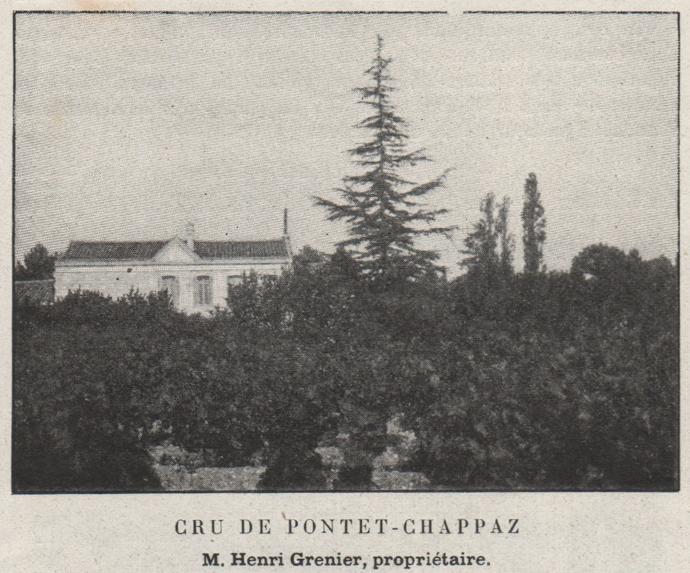 Associate Product MÉDOC. ARSAC, LABARDE. Cru de Pontet-Chappaz. Grenier. Bordeaux. SMALL 1908