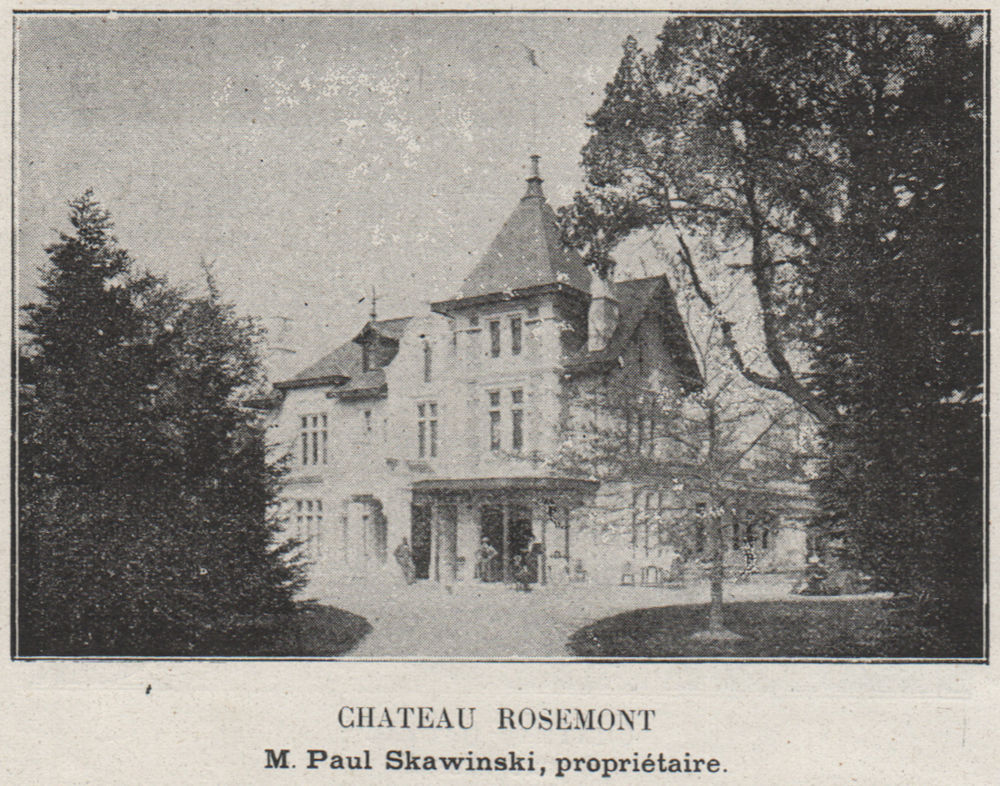 Associate Product MÉDOC. LABARDE. Chateau Rosemont. Skawinski. Bordeaux. SMALL 1908 old print