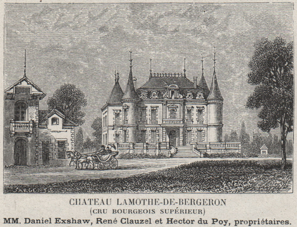 MÉDOC. CUSSAC. Chateau Lamothe-de-Bergeron (Cru Bourgeois Supérieur). SMALL 1908