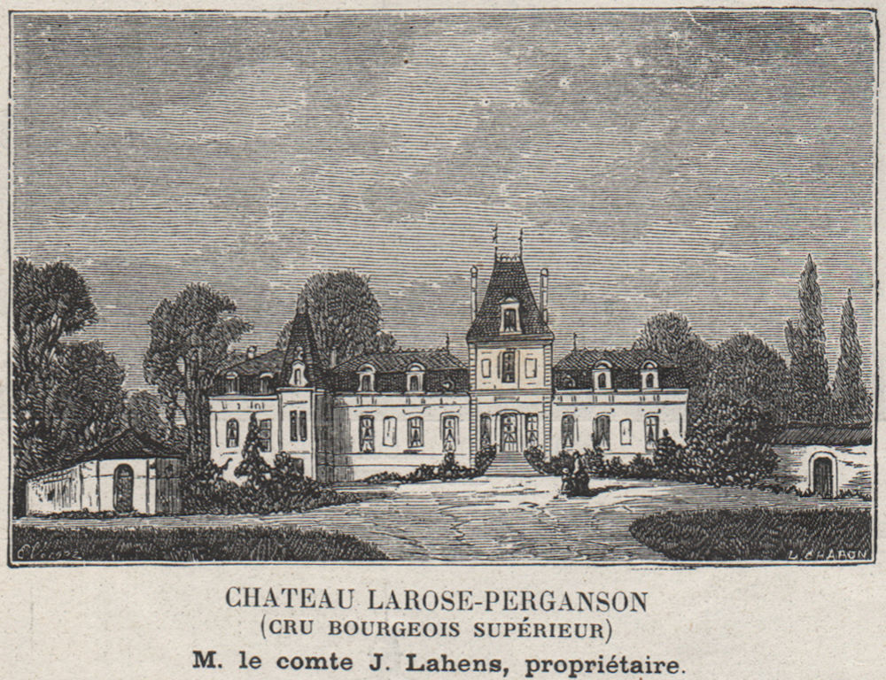 Associate Product MÉDOC SAINT-LAURENT Chateau Larose-Perganson Cru Bourgeois Supérieur SMALL 1908