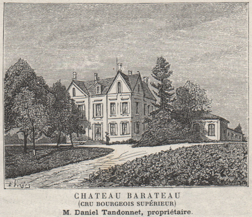 Associate Product MÉDOC. SAINT-LAURENT. Chateau Barateau (Cru Bourgeois Supérieur). SMALL 1908