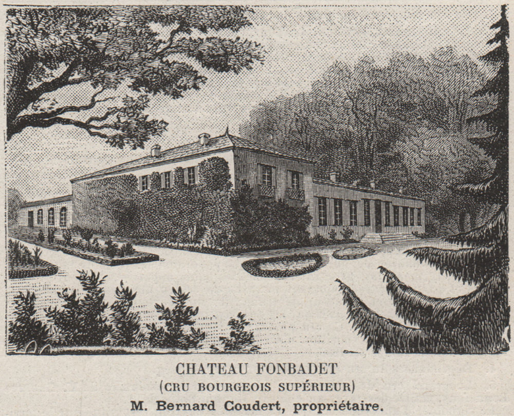 Associate Product MÉDOC. PAUILLAC. Chateau Fonbadet (Cru Bourgeois Supérieur). Coudert. SMALL 1908