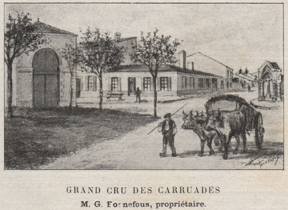 MÉDOC. PAUILLAC. Grand Cru des Carruades. Bonnefous. Bordeaux. SMALL 1908