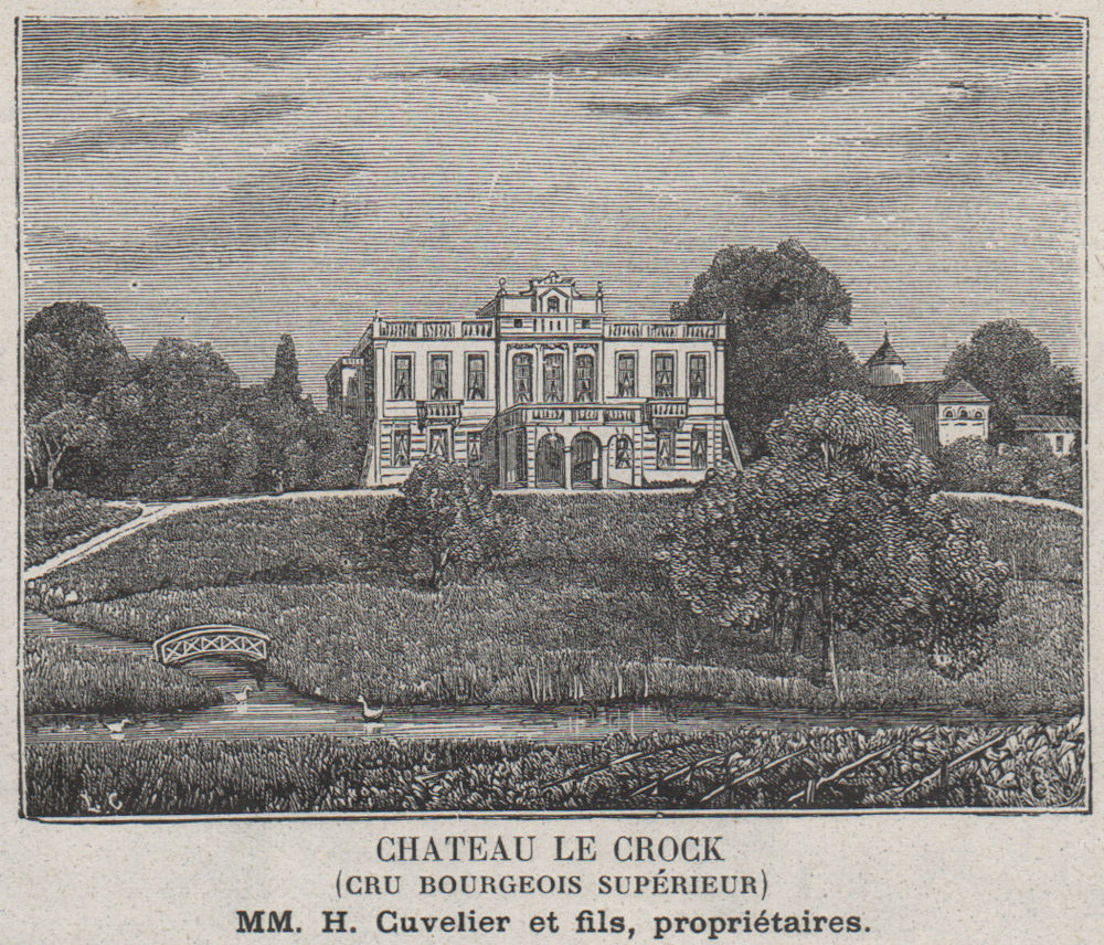 MÉDOC. SAINT-ESTÈPHE. Chateau le Crock (Cru Bourgeois Supérieur). SMALL 1908