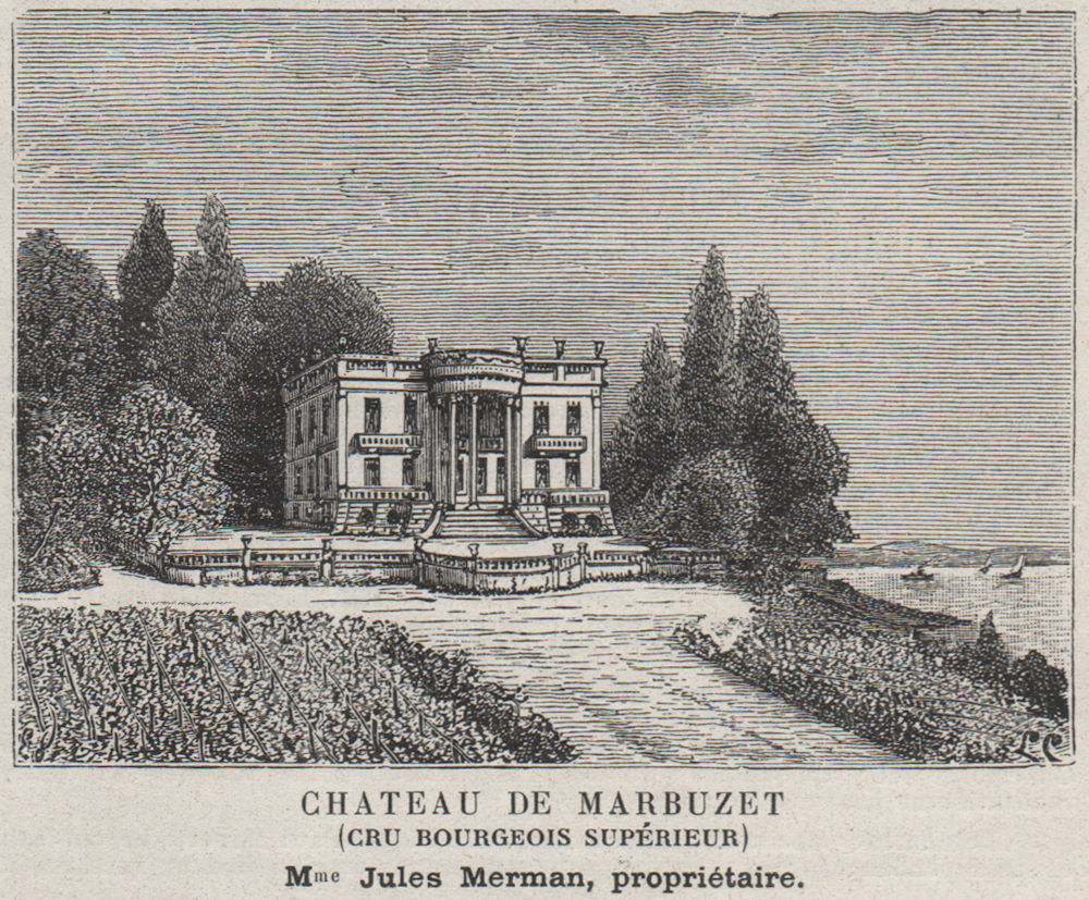 MÉDOC. SAINT-ESTÈPHE. Chateau de Marbuzet (Cru Bourgeois Supérieur). SMALL 1908