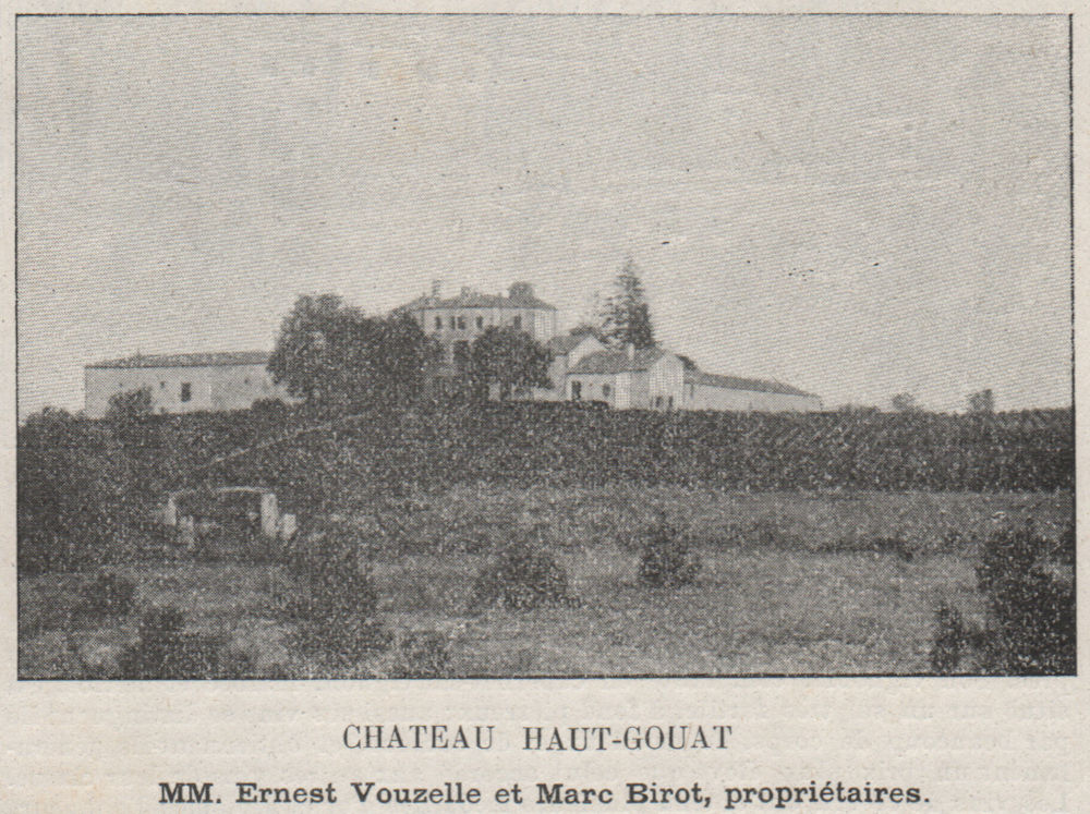 MÉDOC. VERTHEUIL. Chateau Haut-Gouat. Birots. Bordeaux. SMALL 1908 old print