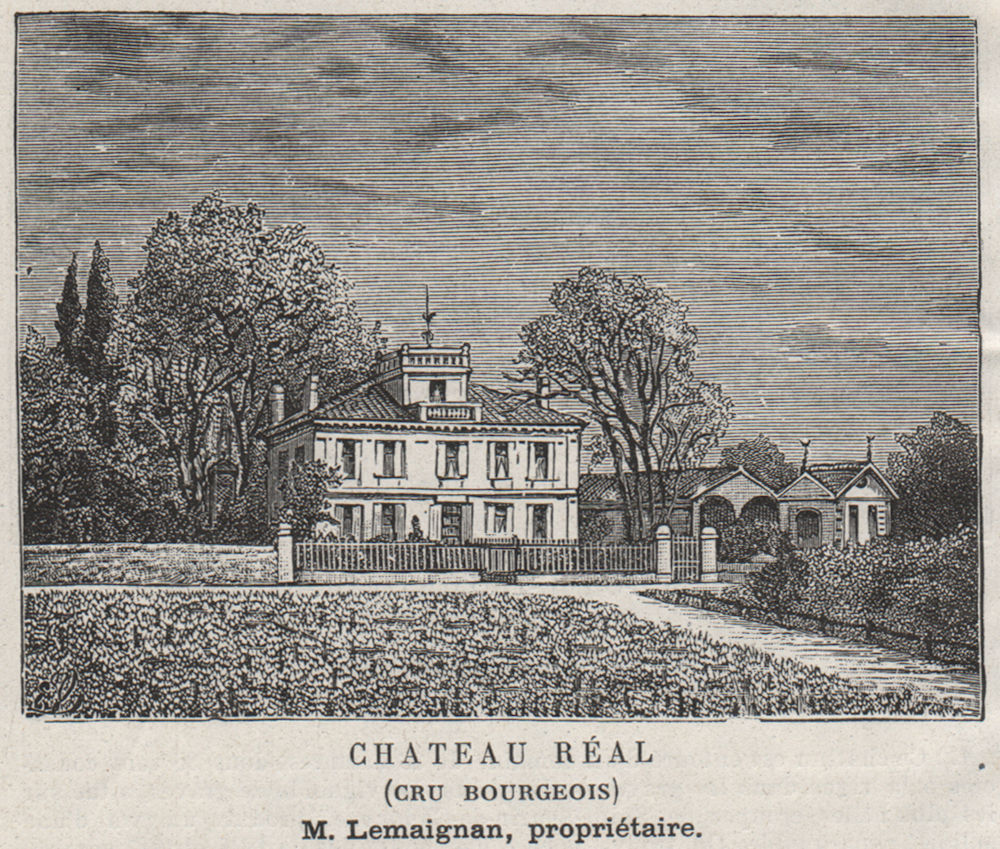 Associate Product MÉDOC. SAINT-SEURIN-DE-CADOURNE. Chateau Réal (Cru Bourgeois). SMALL 1908
