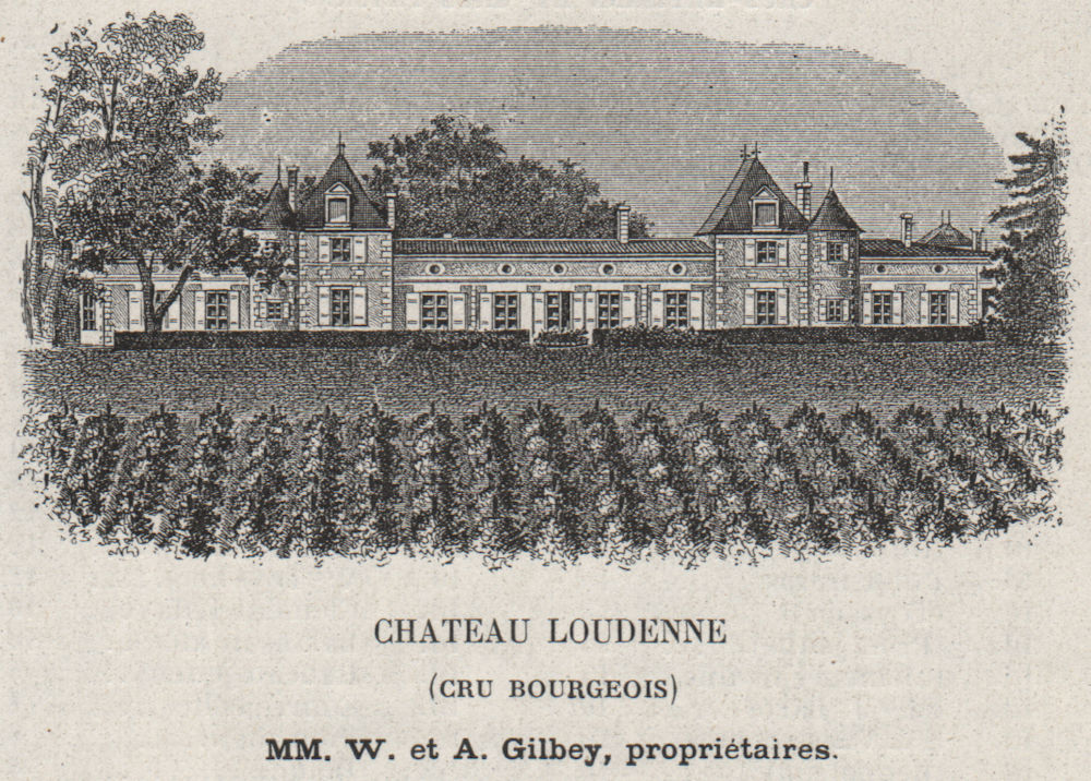 MÉDOC. SAINT-YZANS. Chateau Loudenne (Cru Bourgeois). Gilbeys. SMALL 1908