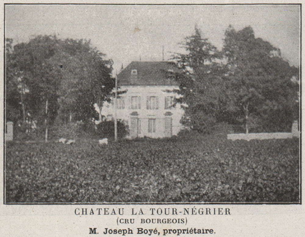 Associate Product MÉDOC. COUQUÈQUES. Chateau la Tour-Négrier (Cru Bourgeois). Boyé. SMALL 1908