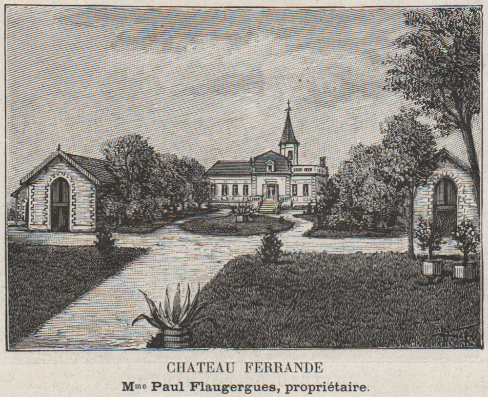 Associate Product GRAVES. CASTRES, LA BRÈDE. Chateau Ferrande. Flaugergues. Bordeaux. SMALL 1908