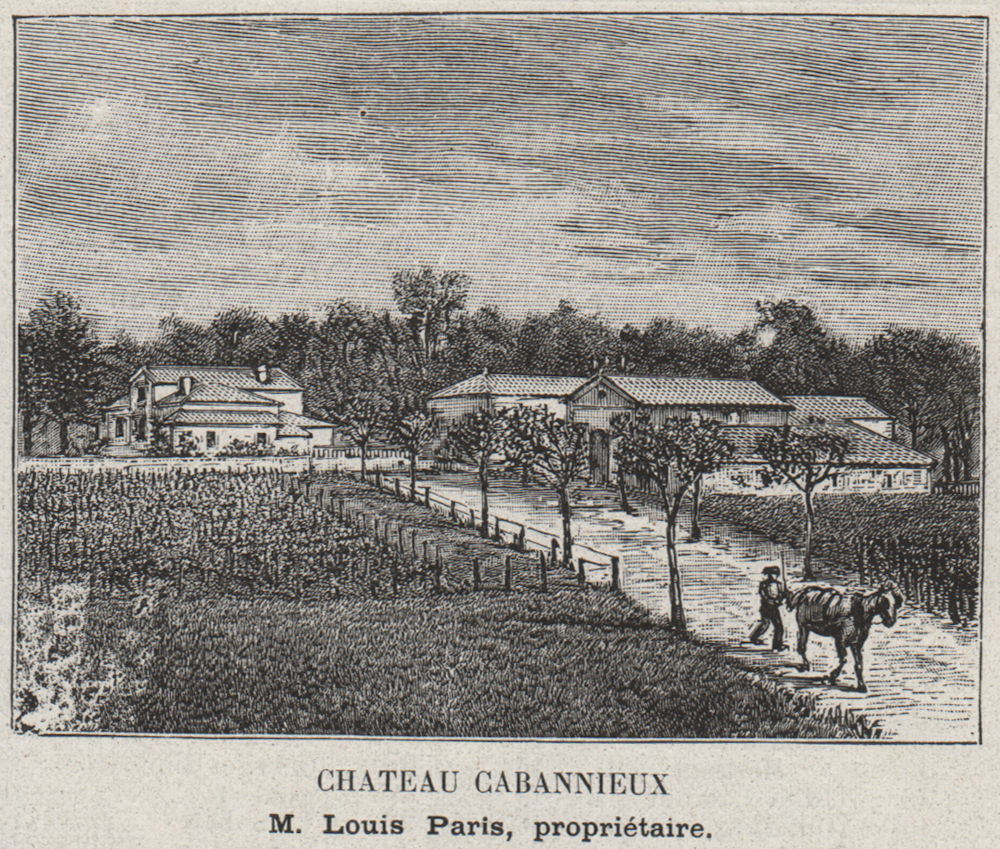 Associate Product GRAVES. PORTETS. Chateau Cabannieux. Paris. Bordeaux. SMALL 1908 old print