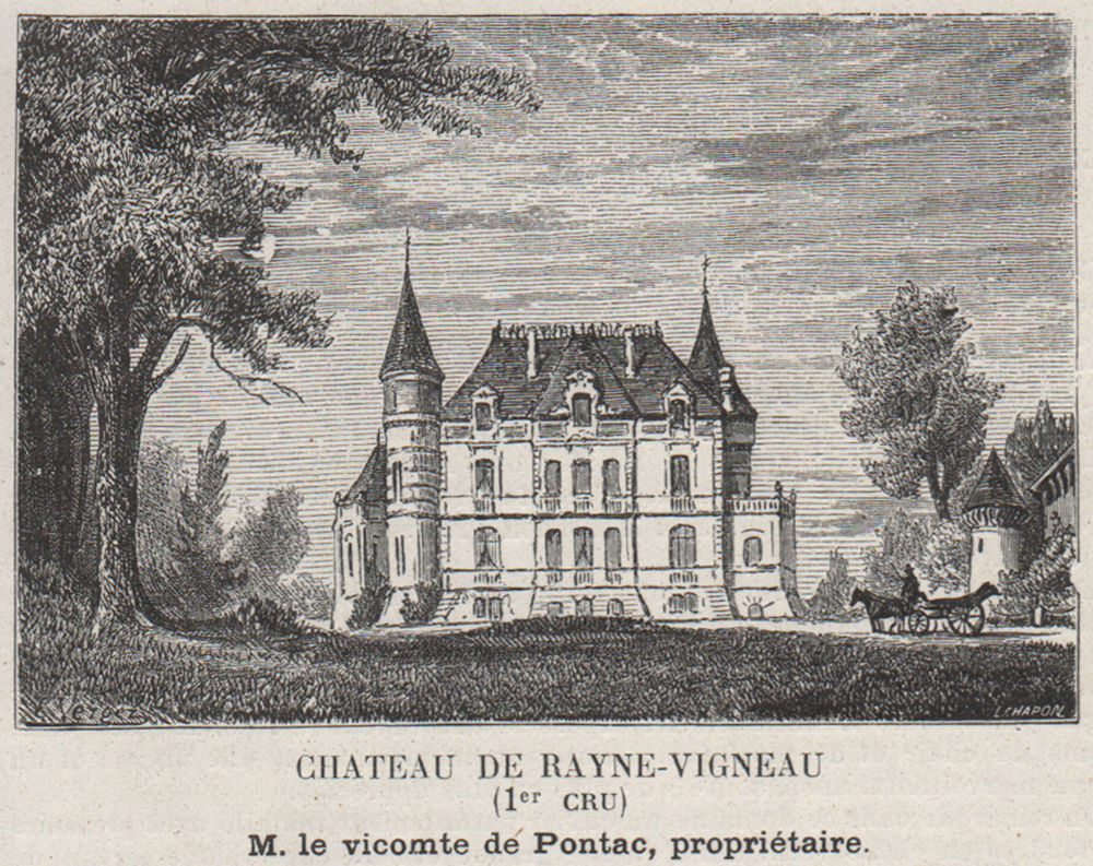 Associate Product GRANDS VINS BLANCS. SAUTERNES. Chateau de Rayne-Vigneau (1er Cru). SMALL 1908