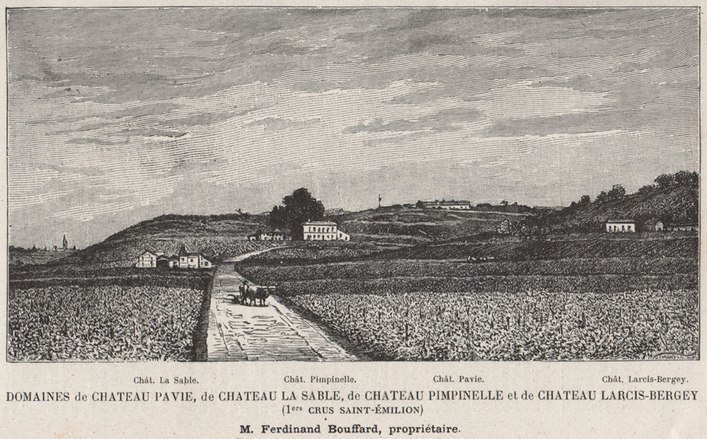 Associate Product Chateaux La Sable Pimpinelle Pavie Larcis-Bergey 1ers Crus St-Émilion SMALL 1908