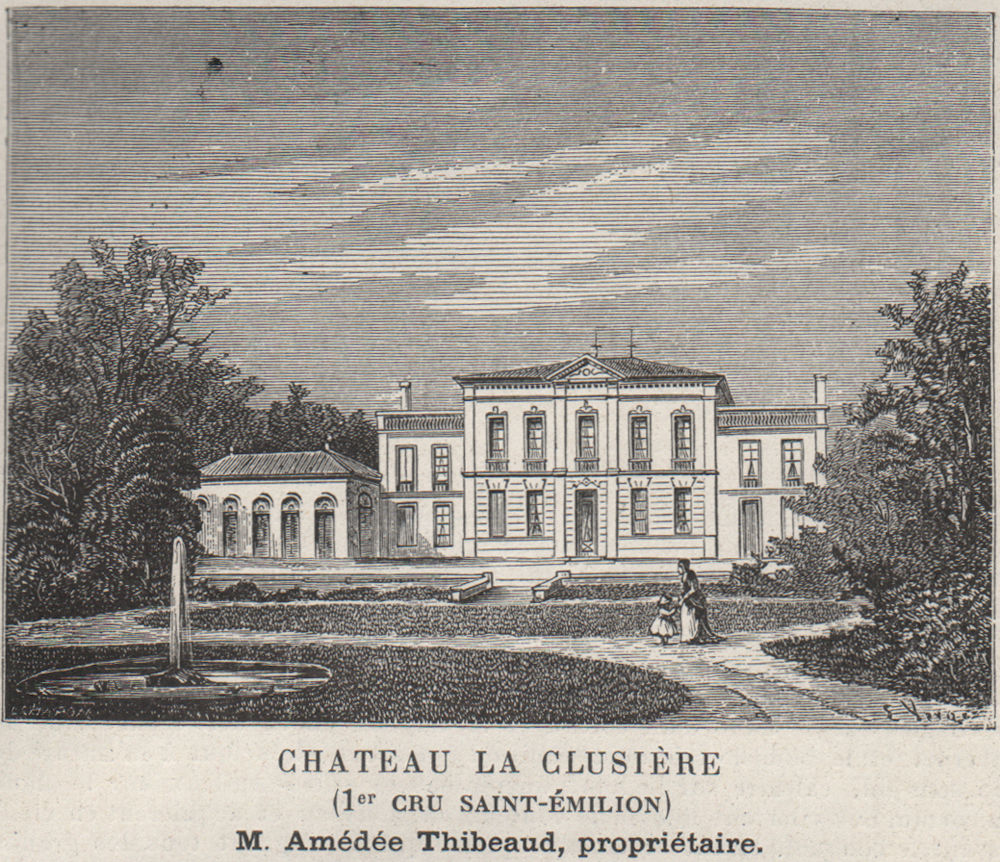 Associate Product SAINT-ÉMILIONNAIS. Chateau la Clusière (1er Cru Saint-Émilion). SMALL 1908