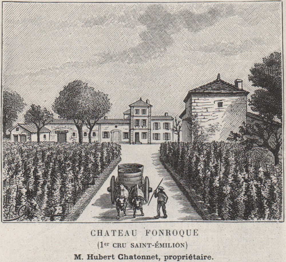 Associate Product SAINT-ÉMILIONNAIS. Chateau Fonroque (1er Cru Saint-Émilion). SMALL 1908 print