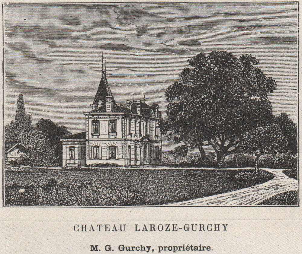 Associate Product SAINT-ÉMILIONNAIS. SAINT-ÉMILION. Chateau Laroze-Gurchy. Gurchy. SMALL 1908