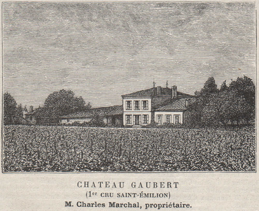 Associate Product SAINT-CHRISTOPHE-DES-BARDES. Chateau Gaubert (1er Cru Saint-Émilion). SMALL 1908