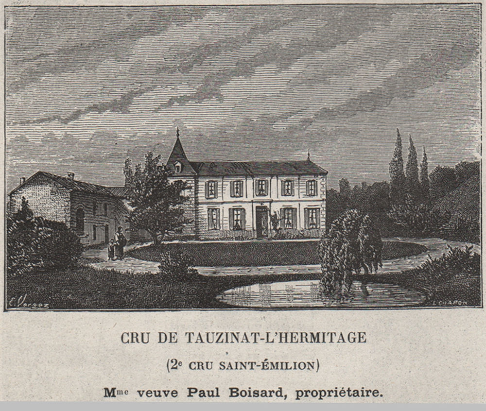 ST-CHRISTOPHE-DES-BARDES Cru Tauzinat-l'Hermitage 2e Cru St-Émilion SMALL 1908