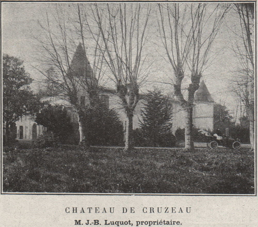 Associate Product SAINT-ÉMILIONNAIS. LIBOURNE. Chateau de Cruzeau. Luquot. Bordeaux. SMALL 1908