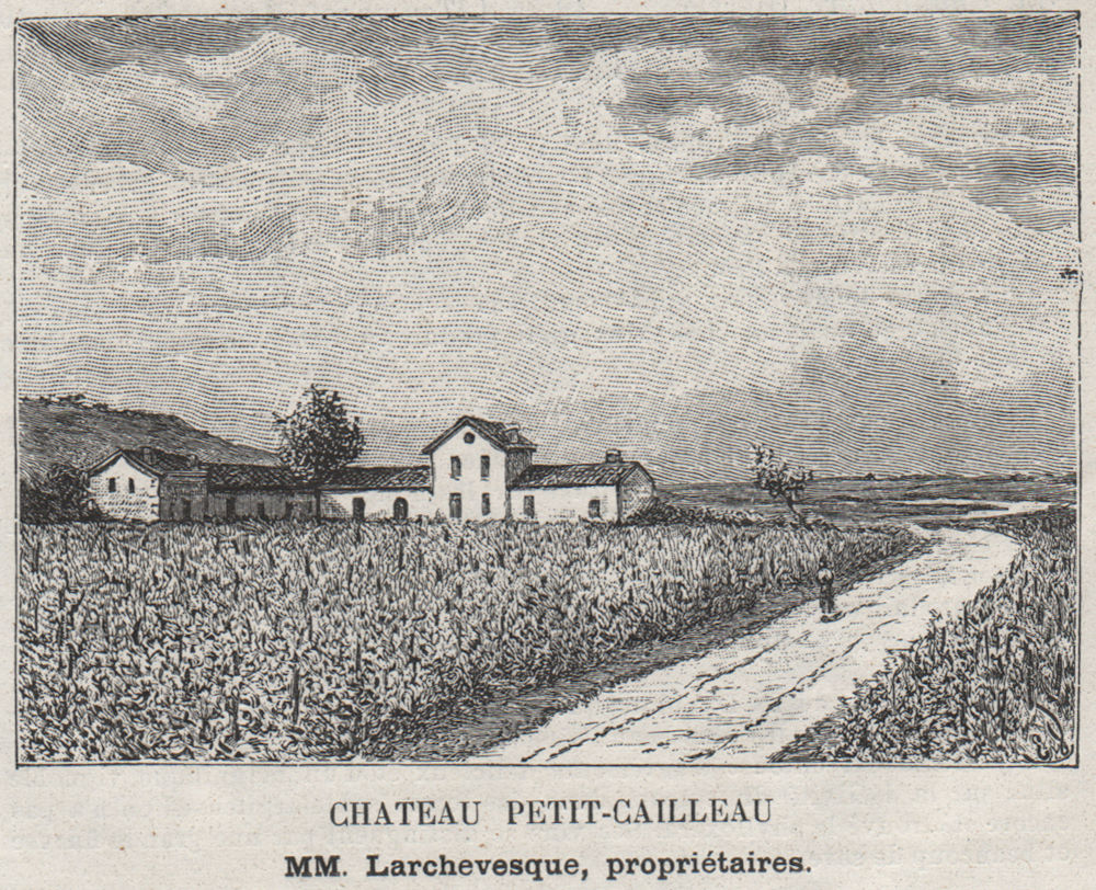 Associate Product FRONSADAIS. FRONSAC. Chateau Petit-Cailleau. Larchevesques. SMALL 1908 print
