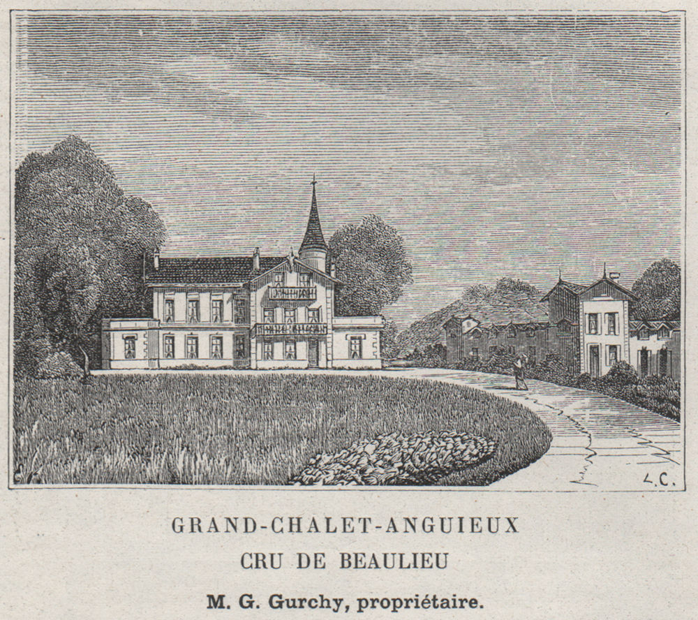 FRONSADAIS. FRONSAC. Grand-Chalet-Anguieux Cru de Beaulieu. Gurchy. SMALL 1908