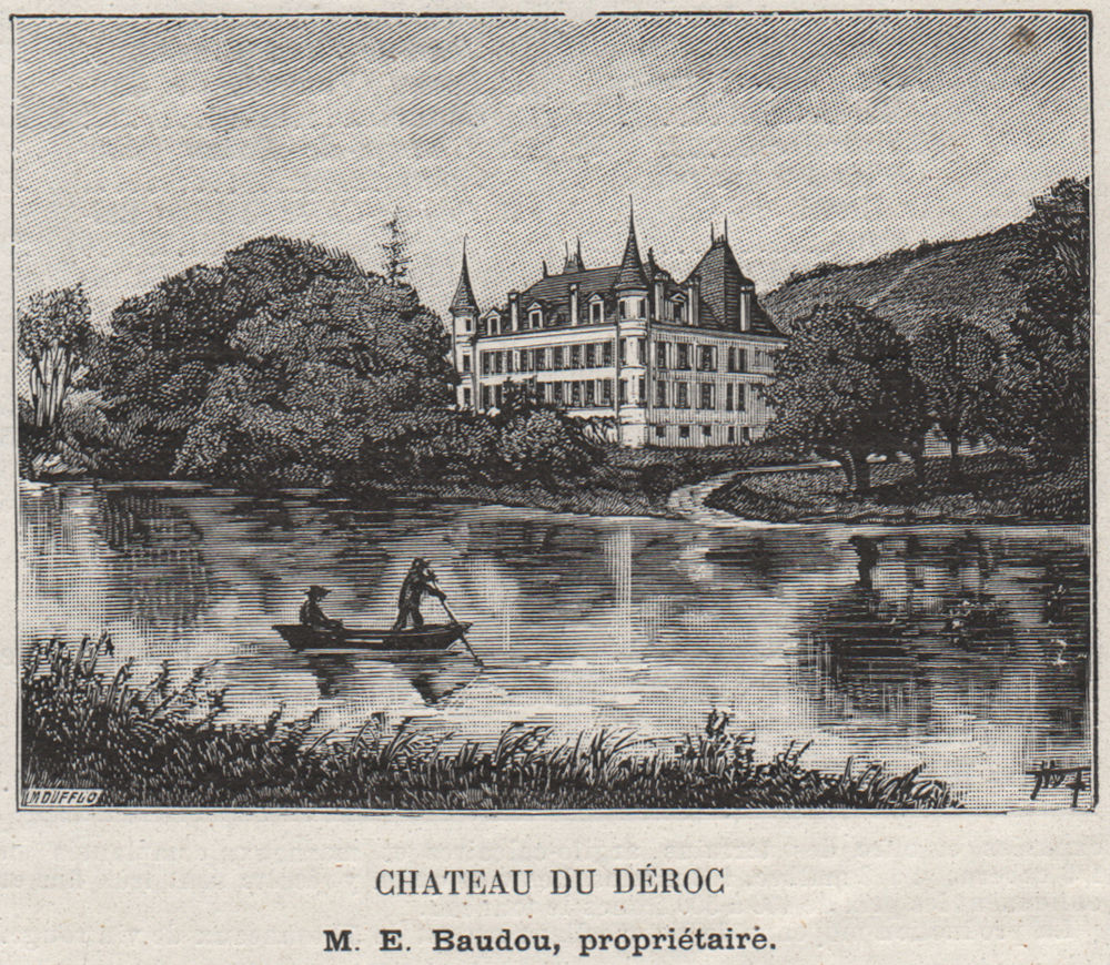 Associate Product CANTON DE GUITRES. GUITRES. Chateau du Déroc. Baudou. Bordeaux. SMALL 1908