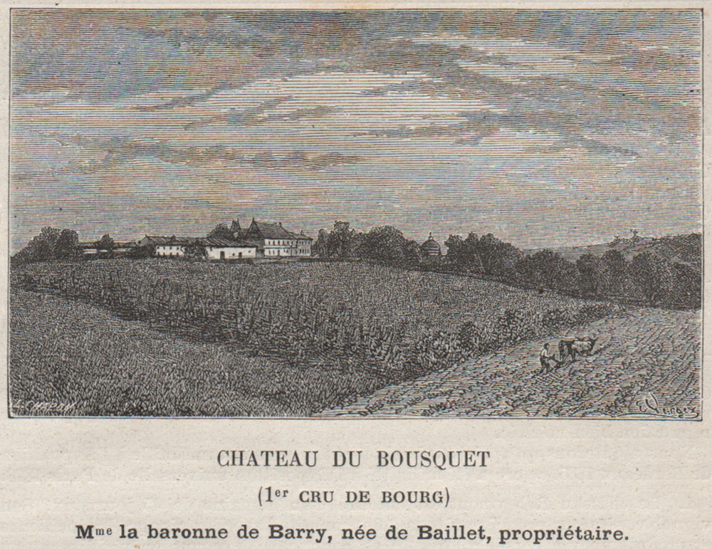 Associate Product BOURGEAIS. BOURG. Chateau du Bousquet (1er Cru de Bourg). Baillet. SMALL 1908