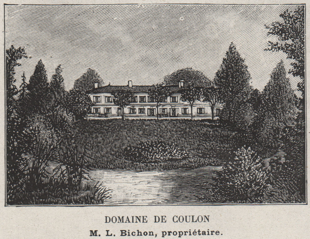 ENTRE-DEUX-MERS. SAINTE-EULALIE. Domaine de Coulon. Bichon. SMALL 1908 print