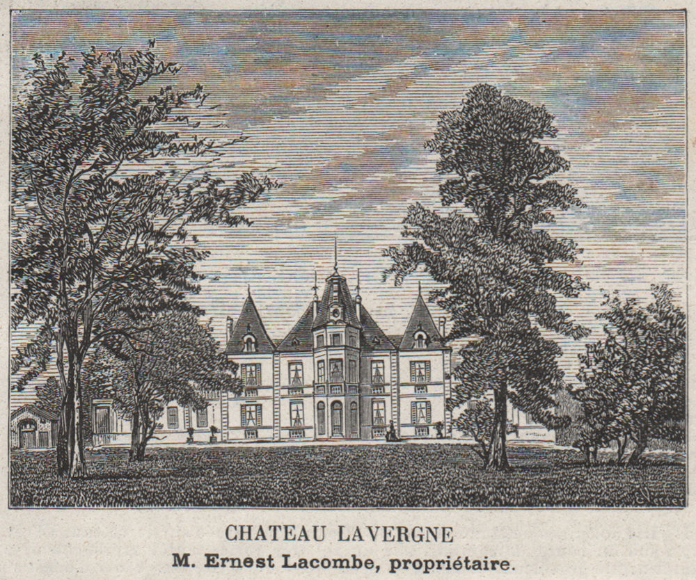 ENTRE-DEUX-MERS. BOULIAC. Chateau Lavergne. Lacombe. Bordeaux. SMALL 1908