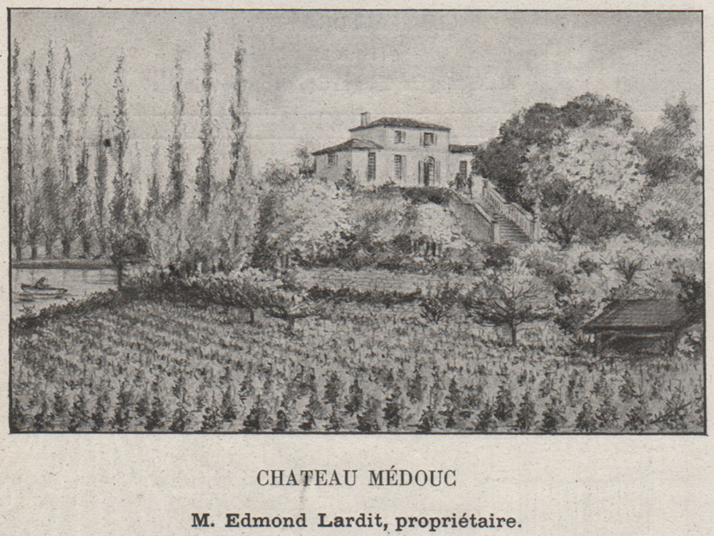 Associate Product ENTRE-DEUX-MERS. SAINTE-CROIX-DU-MONT. Chateau Médouc. Lardit. SMALL 1908