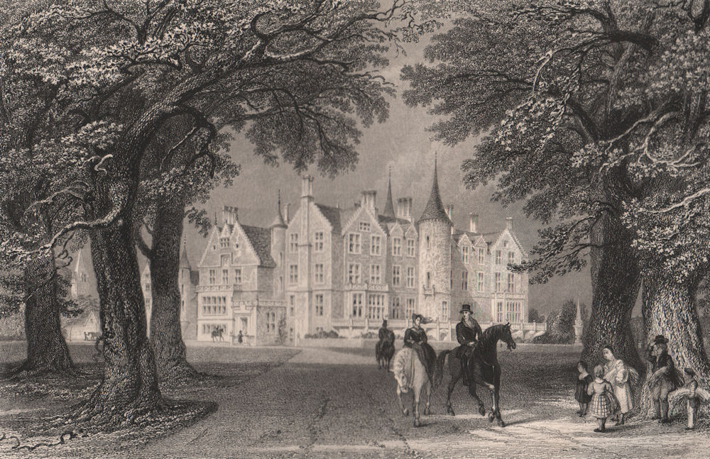 Tyninghame House, the Seat of the Earl of Haddington. Scotland. ALLOM 1838