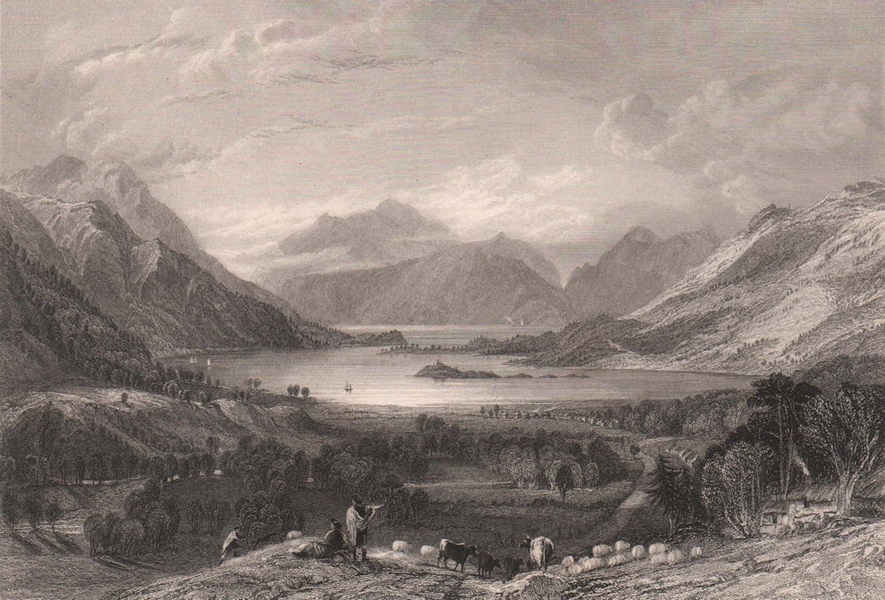 Associate Product Loch Leven. Looking towards Ballachulish Ferry. Scotland. ALLOM 1838 old print