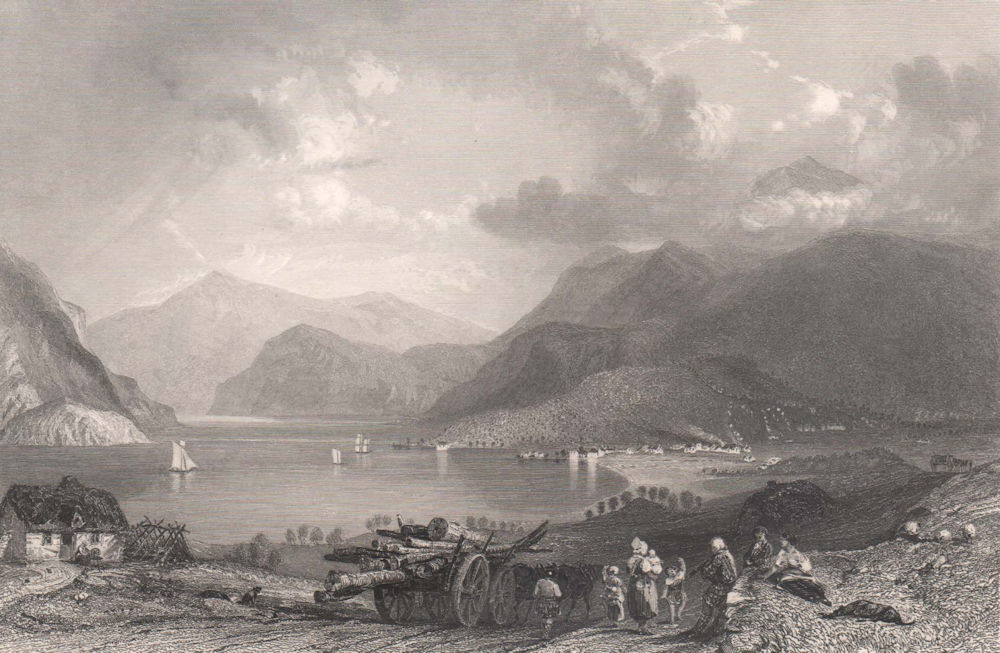 Associate Product Bonawe, Loch Etive, From near Taynuilt. Argyllshire. Scotland. ALLOM 1838