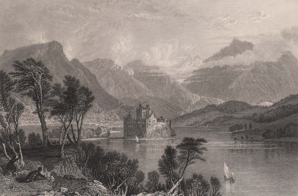 Associate Product Kilchurn Castle, Loch Awe, towards Dalmally. Argyllshire. Scotland. ALLOM 1838